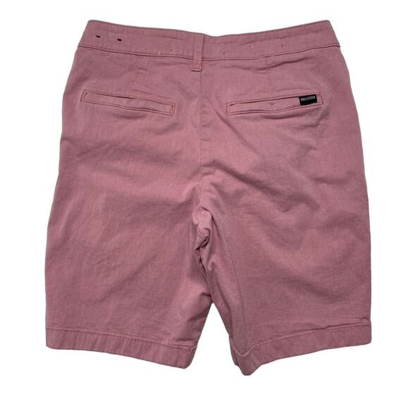 HOLLISTER Epic Flex Flat Front Short 9" in Pale Red Stripe Size 26 Mens Chino - Picture 2 of 7